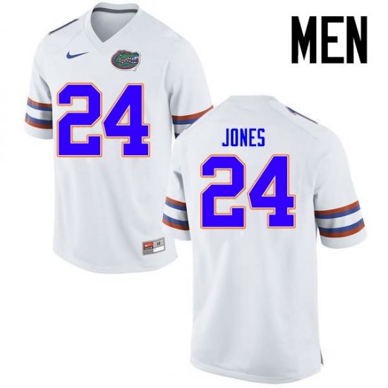 Men's Florida Gators #24 Matt Jones NCAA Nike White Authentic Stitched College Football Jersey JEG3362DD